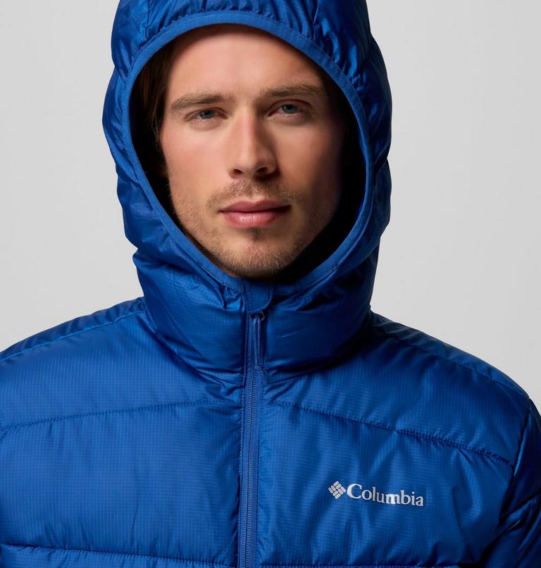 Men's Fivemile Butte II Hooded Puffer Jacket, Color: Mountain Blue, image 7