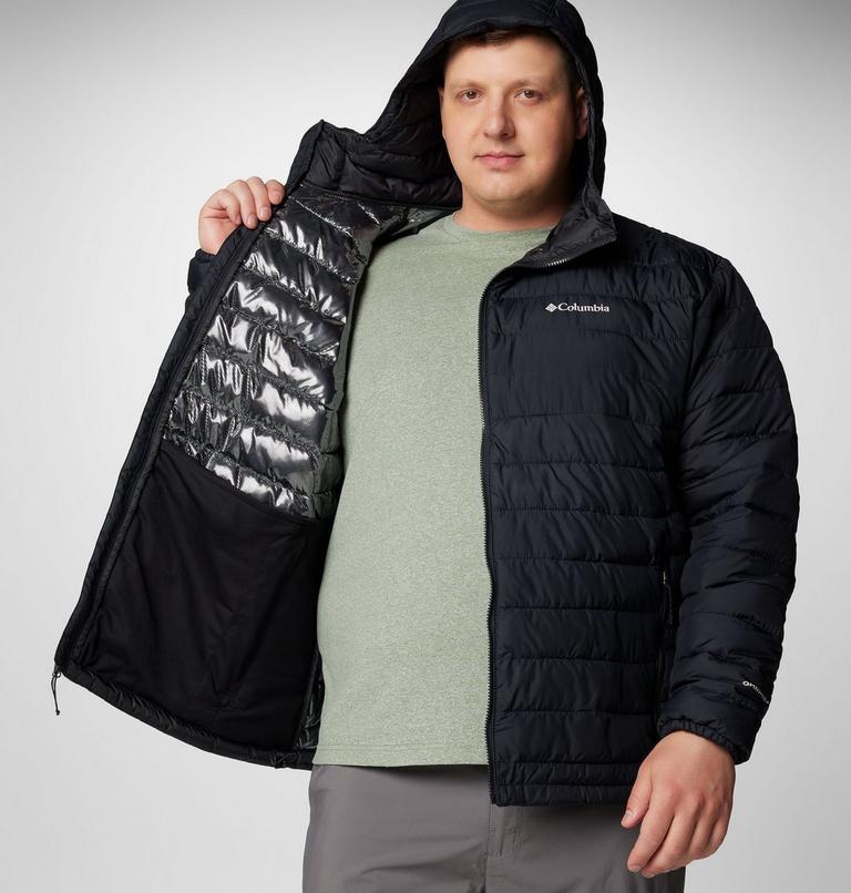 Men's Powder Lite II Hooded Insulated Jacket - Extended Size, Color: Black, image 6