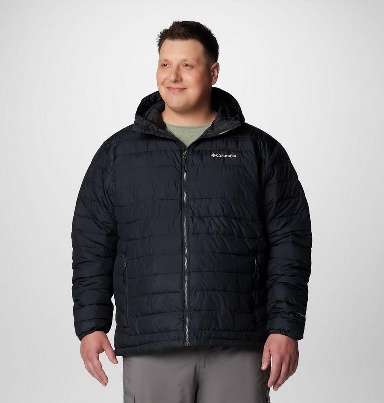 Men's Powder Lite II Hooded Insulated Jacket - Extended Size, Color: Black, image 1