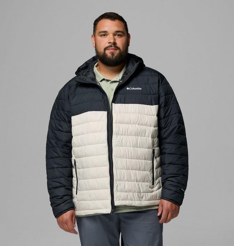 Men's Powder Lite II Hooded Insulated Jacket - Extended Size, Color: Dark Stone, Black, image 5