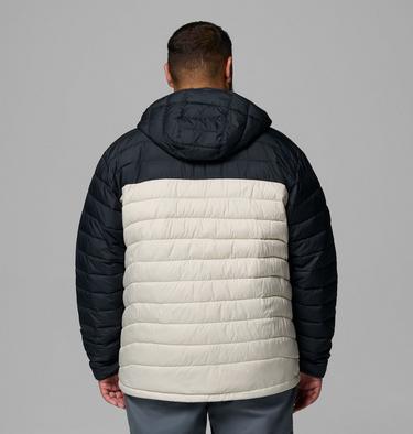 Veste Isolée à Capuche Powder Lite II Homme - Grande Taille, Color: Dark Stone, Black, image 3