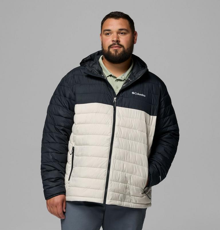 Men's Powder Lite II Hooded Insulated Jacket - Extended Size, Color: Dark Stone, Black, image 1