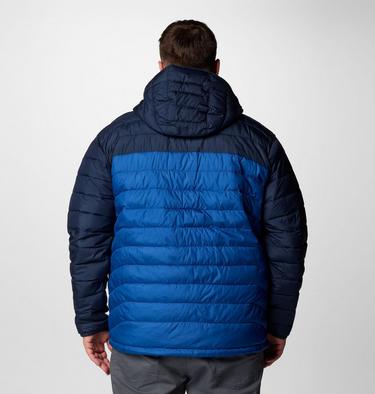 Veste Isolée à Capuche Powder Lite II Homme - Grande Taille, Color: Mountain Blue, Collegiate Navy, image 11