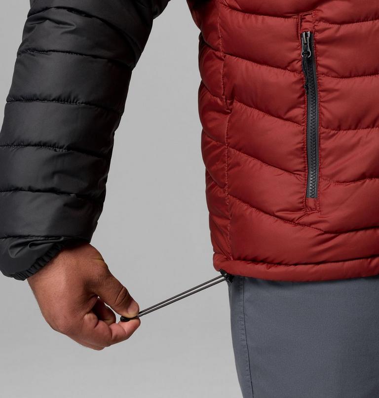Men's Powder Lite II Hooded Insulated Jacket - Extended Size, Color: Red Oxide, Shark, image 8