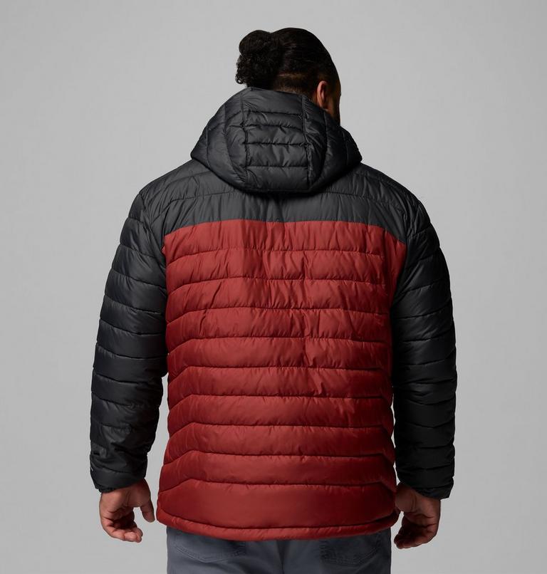 Men's Powder Lite II Hooded Insulated Jacket - Extended Size, Color: Red Oxide, Shark, image 3