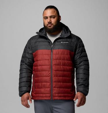 Men's Powder Lite II Hooded Jacket - Big, Color: Red Oxide, Shark, image 3