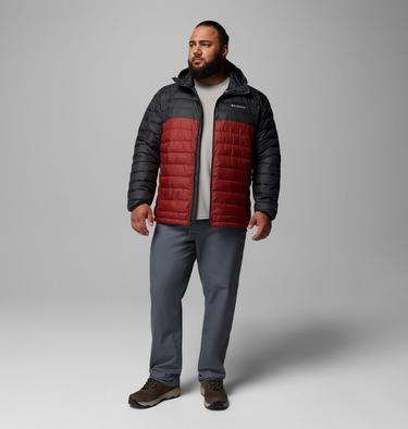 Men's Powder Lite II Hooded Jacket - Big, Color: Red Oxide, Shark, image 4