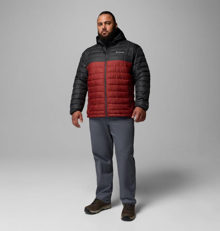 Men's Powder Lite II Hooded Insulated Jacket - Extended Size, Color: Red Oxide, Shark, image 9