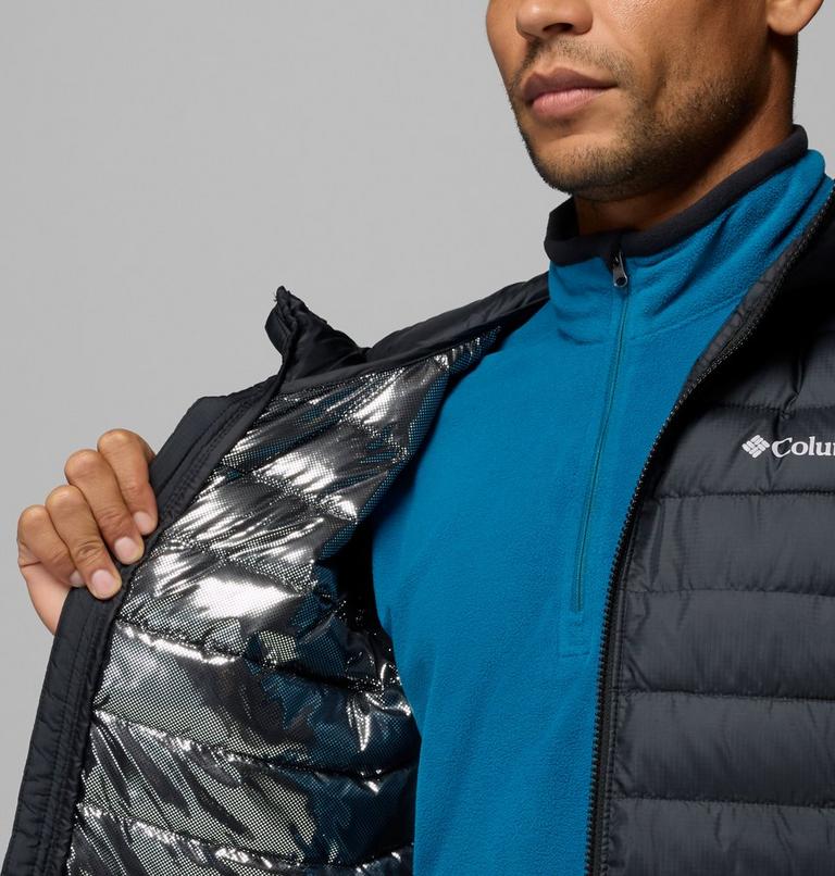 Men&rsquo;s Powder Lite II Hooded Insulated Jacket, Color: Black Ripstop, image 6