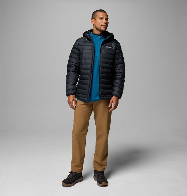 Men&rsquo;s Powder Lite II Hooded Insulated Jacket, Color: Black Ripstop, image 2