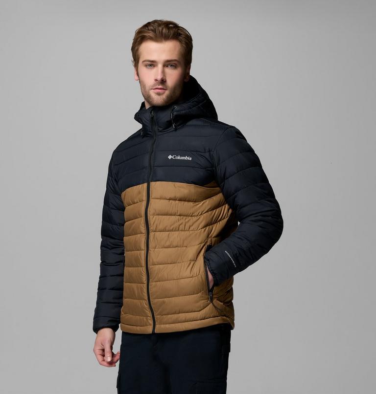 Men&rsquo;s Powder Lite II Hooded Insulated Jacket, Color: Delta, Black, image 4