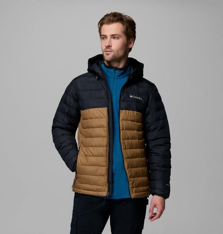 Men&rsquo;s Powder Lite II Hooded Insulated Jacket, Color: Delta, Black, image 5