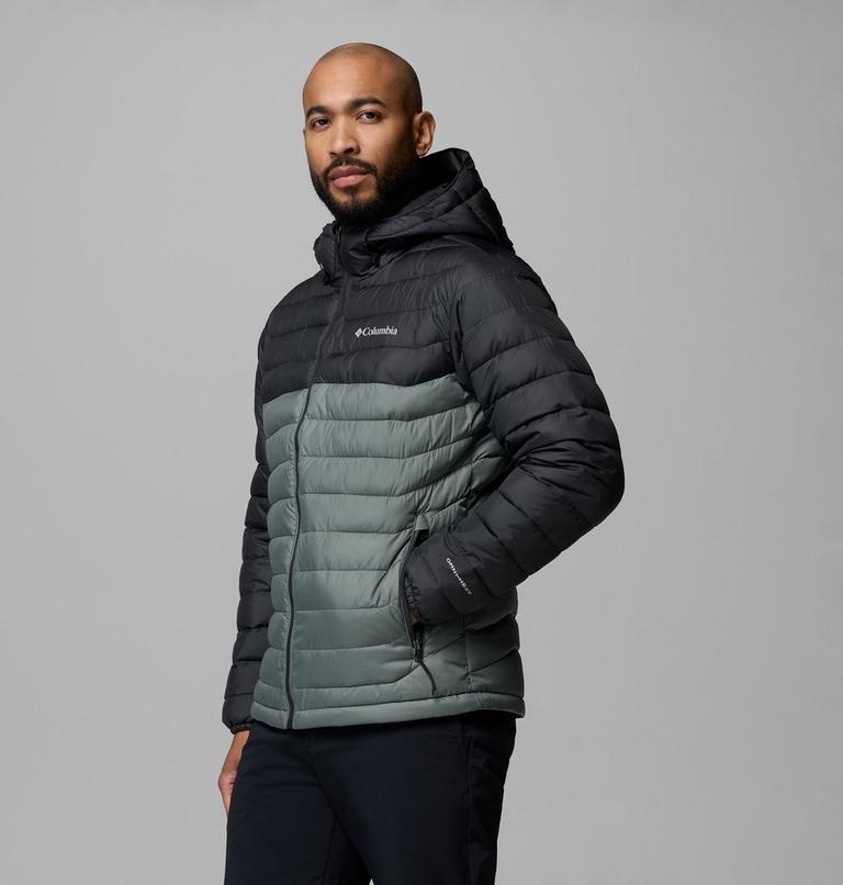 Men&rsquo;s Powder Lite II Hooded Insulated Jacket, Color: Sedona Sage, Shark, image 4