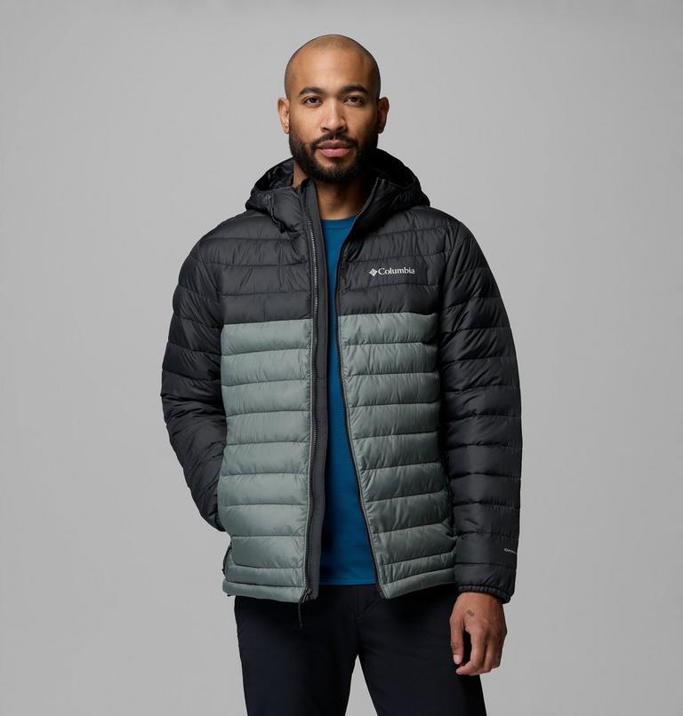 Men&rsquo;s Powder Lite II Hooded Insulated Jacket, Color: Sedona Sage, Shark, image 5