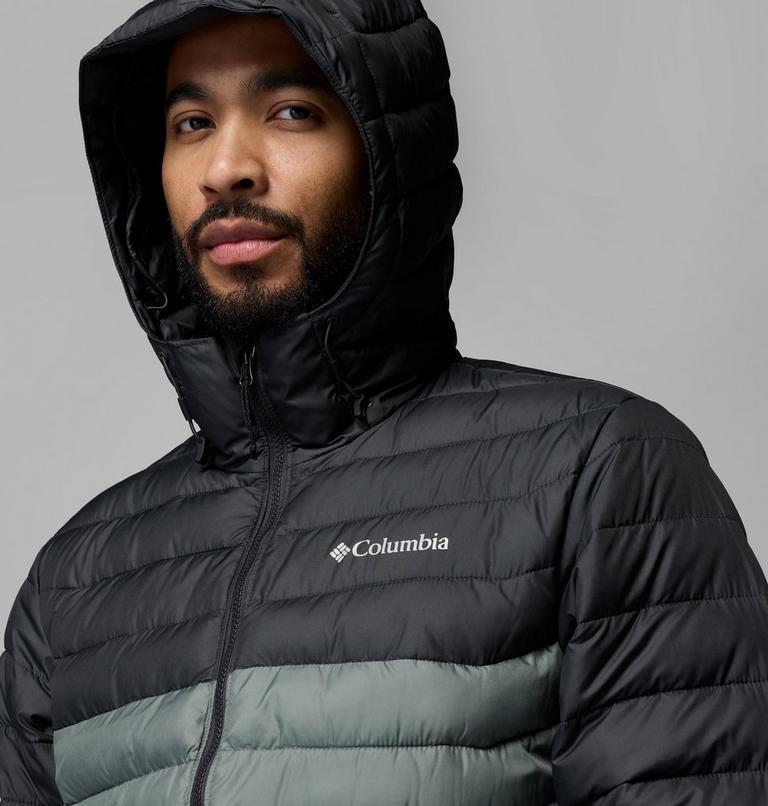 Men&rsquo;s Powder Lite II Hooded Insulated Jacket, Color: Sedona Sage, Shark, image 7