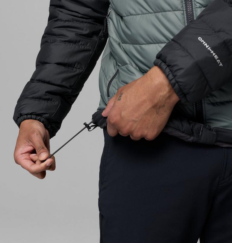 Men&rsquo;s Powder Lite II Hooded Insulated Jacket, Color: Sedona Sage, Shark, image 8