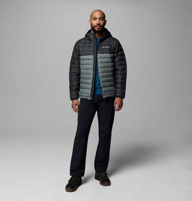 Men&rsquo;s Powder Lite II Hooded Insulated Jacket, Color: Sedona Sage, Shark, image 12