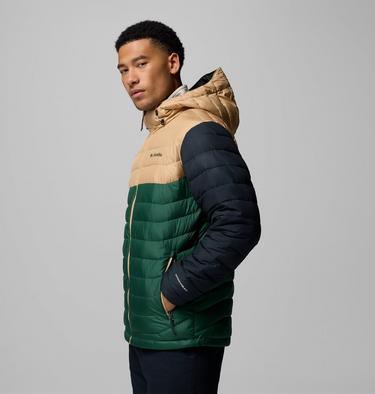 Veste Isolée à Capuche Powder Lite II Homme, Color: Rain Forest, Canoe, Black, image 12