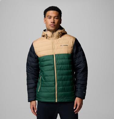 Veste Isolée à Capuche Powder Lite II Homme, Color: Rain Forest, Canoe, Black, image 9