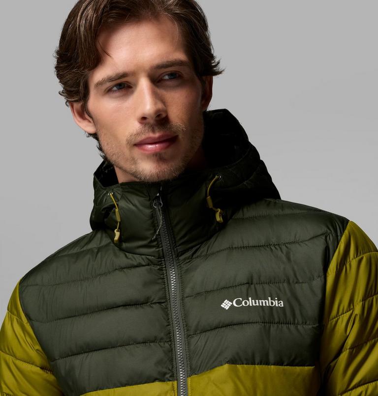 Men&rsquo;s Powder Lite II Hooded Insulated Jacket, Color: Mossy Green, Greenscape, image 7