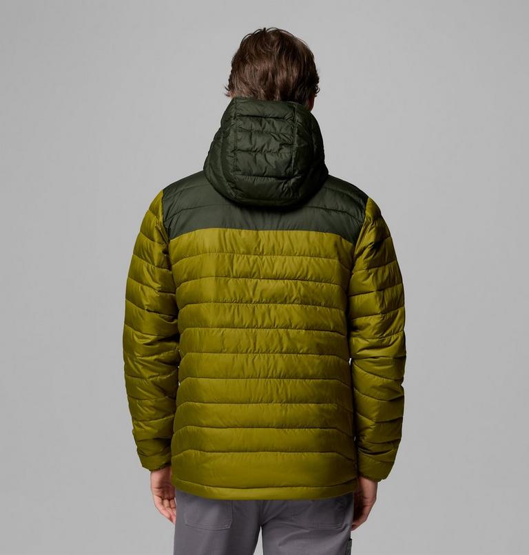 Men&rsquo;s Powder Lite II Hooded Insulated Jacket, Color: Mossy Green, Greenscape, image 3