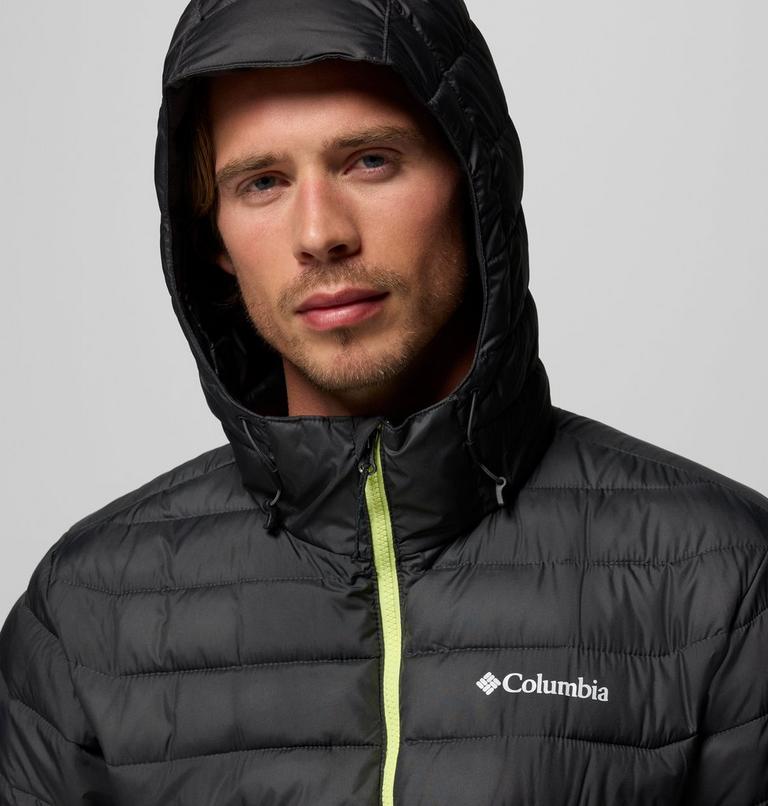 Men’s Powder Lite II Hooded Insulated Jacket, Color: Everblue, Shark, image 7