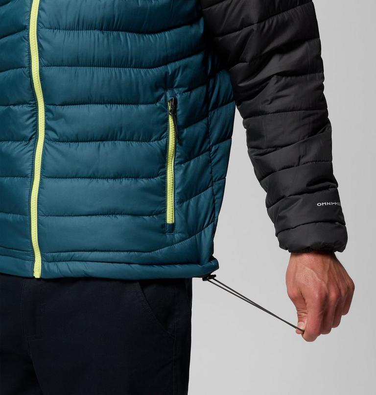 Men’s Powder Lite II Hooded Insulated Jacket, Color: Everblue, Shark, image 9