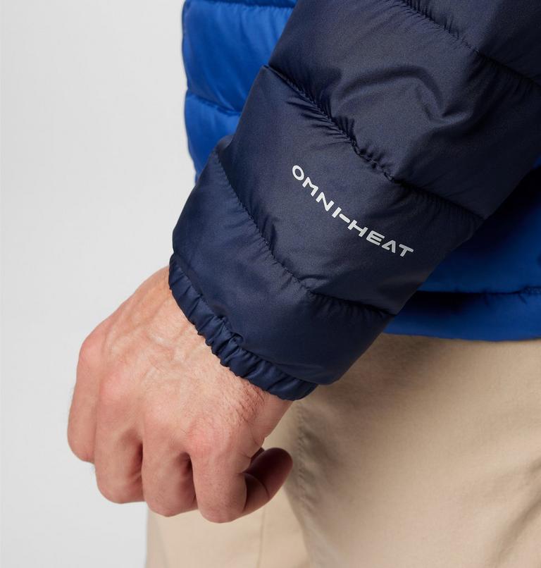 Men’s Powder Lite II Hooded Insulated Jacket, Color: Mountain Blue, Collegiate Navy, image 10
