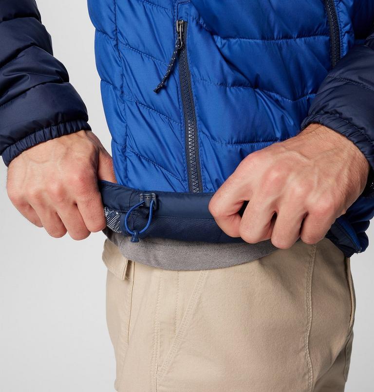 Men’s Powder Lite II Hooded Insulated Jacket, Color: Mountain Blue, Collegiate Navy, image 11
