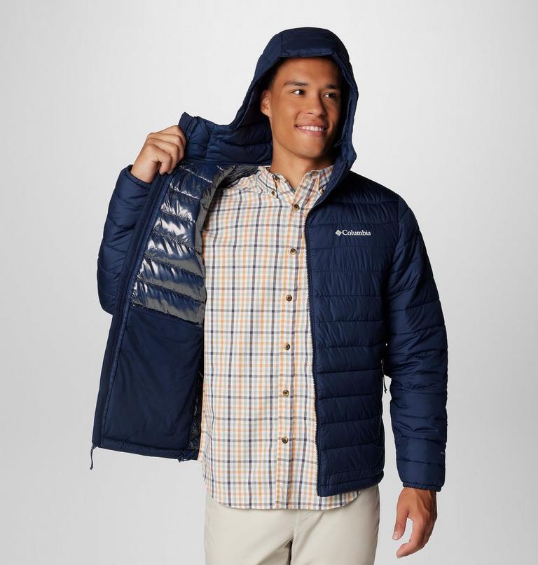 Men’s Powder Lite II Hooded Insulated Jacket, Color: Collegiate Navy, image 6