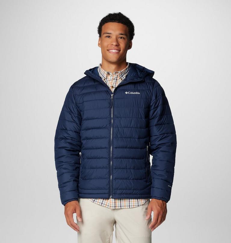 Men’s Powder Lite II Hooded Insulated Jacket, Color: Collegiate Navy, image 1