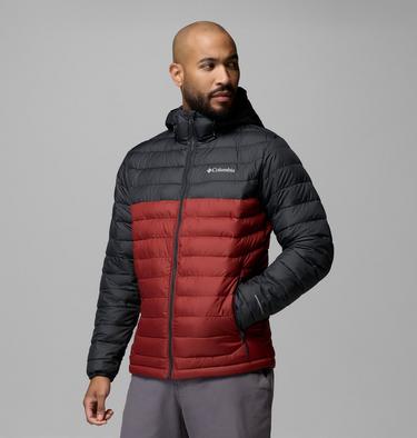 Men&rsquo;s Powder Lite II Hooded Insulated Jacket, Color: Red Oxide, Shark, image 20