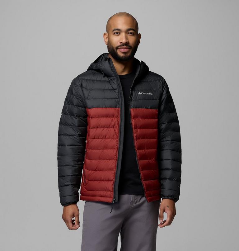 Men&rsquo;s Powder Lite II Hooded Insulated Jacket, Color: Red Oxide, Shark, image 5