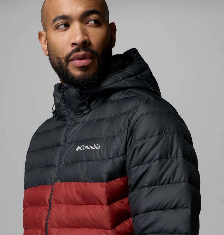 Men&rsquo;s Powder Lite II Hooded Insulated Jacket, Color: Red Oxide, Shark, image 7