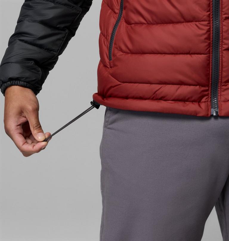 Men&rsquo;s Powder Lite II Hooded Insulated Jacket, Color: Red Oxide, Shark, image 8