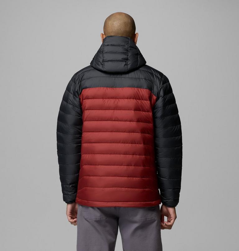 Men&rsquo;s Powder Lite II Hooded Insulated Jacket, Color: Red Oxide, Shark, image 3