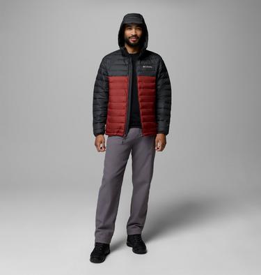 Men&rsquo;s Powder Lite II Hooded Insulated Jacket, Color: Red Oxide, Shark, image 10
