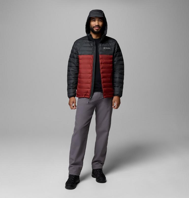 Men&rsquo;s Powder Lite II Hooded Insulated Jacket, Color: Red Oxide, Shark, image 2