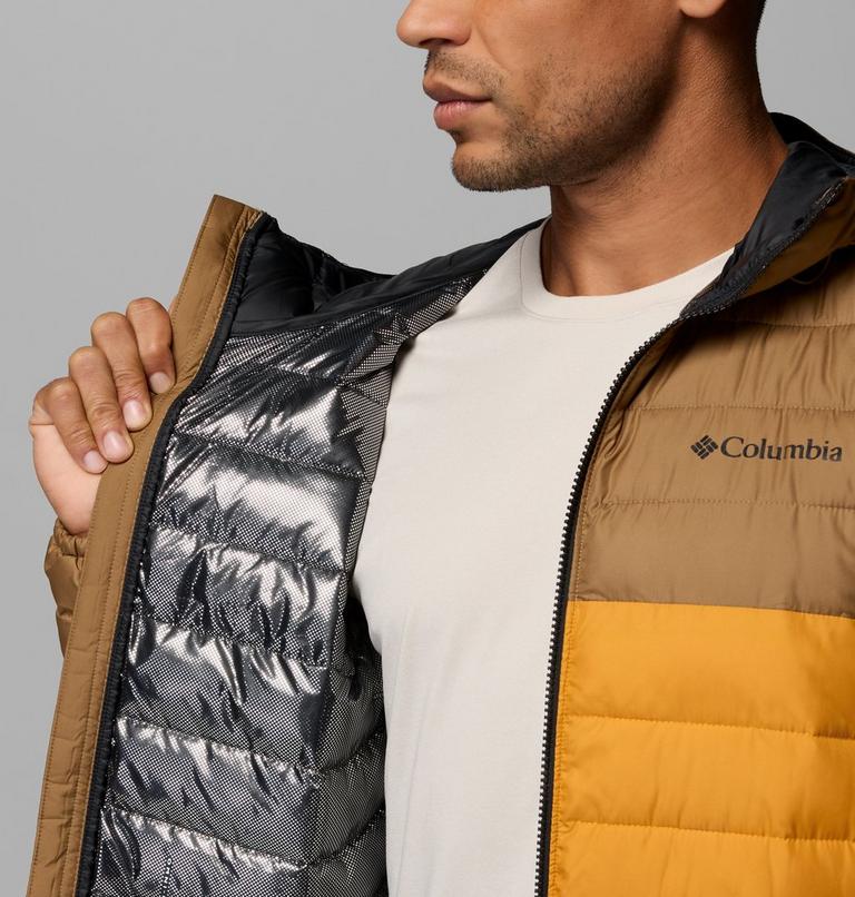 Men&rsquo;s Powder Lite II Hooded Insulated Jacket, Color: Squash, Delta, image 6
