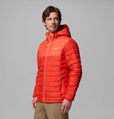 Men&rsquo;s Powder Lite II Hooded Insulated Jacket, Color: Super Sonic, Zing, image 8