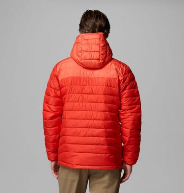 Men&rsquo;s Powder Lite II Hooded Insulated Jacket, Color: Super Sonic, Zing, image 7