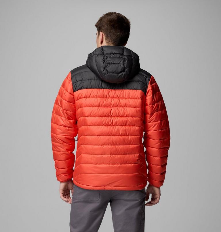 Men’s Powder Lite II Hooded Insulated Jacket, Color: Zing, Shark, image 3