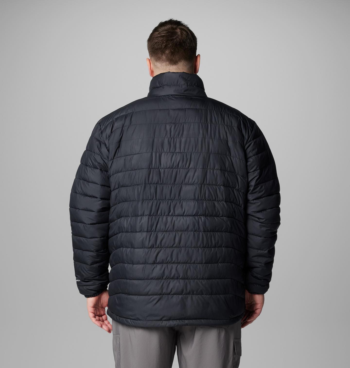 Мужская куртка Columbia Powder Lite II Jacket - Big, цвет: Чёрный, вариант 1 — фото 2