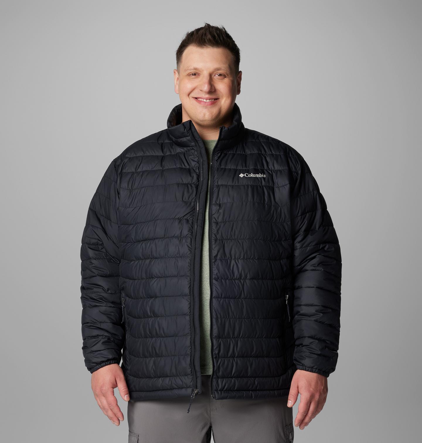 Мужская куртка Columbia Powder Lite II Jacket - Big, цвет: Чёрный, вариант 1 — фото 1