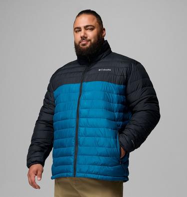 Men&rsquo;s Powder Lite II Insulated Jacket - Extended Size, Color: Phoenix Blue, Black, image 8