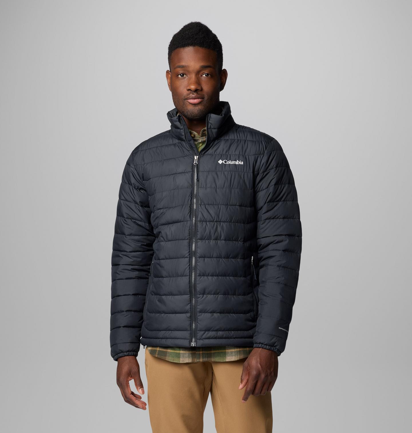 Мужская куртка Columbia Powder Lite II Jacket - Tall, цвет: Чёрный, вариант 1 — фото 1