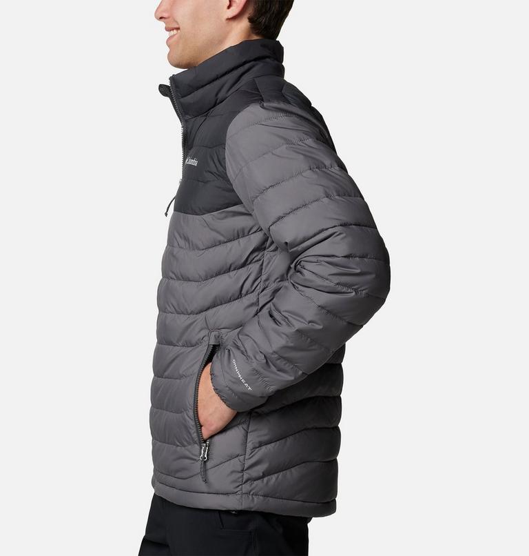 Men’s Powder Lite II Insulated Jacket, Color: City Grey, Shark, image 3