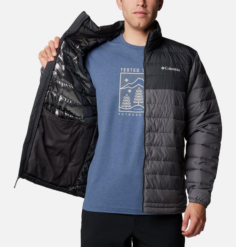 Men’s Powder Lite II Insulated Jacket, Color: City Grey, Shark, image 5