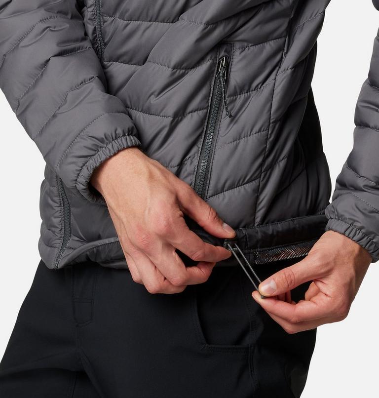 Men’s Powder Lite II Insulated Jacket, Color: City Grey, Shark, image 7