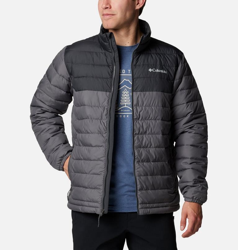 Men’s Powder Lite II Insulated Jacket, Color: City Grey, Shark, image 8